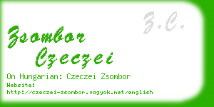 zsombor czeczei business card